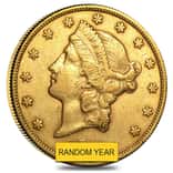 $20 Gold Double Eagle Liberty Head - Extra Fine XF (Random Year)