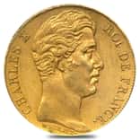 France Gold 20 Francs Charles X AGW .1867 Avg Circ (Random Year,1825-1830)