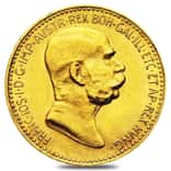 1908 Austria 10 Coronas Gold Coin AU/BU AGW 0.098 oz