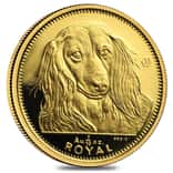 1/10 oz Gibraltar Dog Proof/BU Gold Coin .9999 Fine (Random Year)