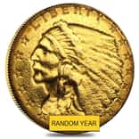 $2.5 Gold Quarter Eagle Indian Head - Ex Jewelry (Random Year)