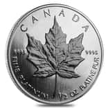 1/2 oz Platinum Canadian Maple Leaf Coin (Random Year)
