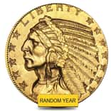 $5 Gold Half Eagle Indian Head - Brilliant Uncirculated (Random Year)