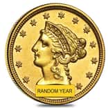 $2.5 Gold Quarter Eagle Liberty Head - Extra Fine XF (Random Year)
