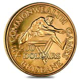 1982 Australia $200 Brisbane Commonwealth Games Gold Coin BU AGW .2948 oz