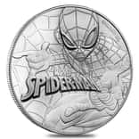 2017 1 oz Tuvalu Spiderman Marvel Series Silver Coin .9999 Fine Silver BU In Cap