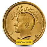 1 Pahlavi Gold Coin AU/BU .2354 oz AGW (Random Year)