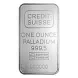 1 oz Credit Suisse Palladium Bar .9995 Fine (w/Assay)