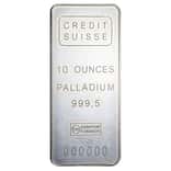 10 oz Credit Suisse Palladium Bar .9995 Fine (w/Assay)