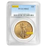 $20 Gold Double Eagle Saint Gaudens PCGS MS 62 (Random Year)
