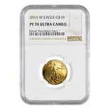 2016 W 1/4 oz $10 Proof Gold American Eagle NGC PF 70 UCAM