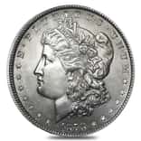 1878 Silver Morgan Dollar 7 Tailfeathers Reverse of 78 AU