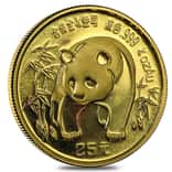 China 1/4 oz Gold Panda Proof/Unc (Random Year, Abrasions)