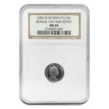 2002 1/10 oz Isle Of Man Platinum Bengal Cat and Kitten NGC MS 69