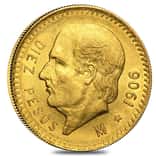 1906 Mexico 10 Pesos Gold Coin AU AGW .2411 oz