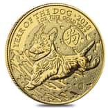 2018 Great Britain 1 oz Gold Year of the Dog Coin .9999 Fine BU