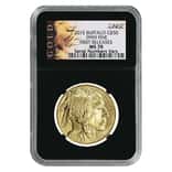 2015 1 oz $50 Gold American Buffalo NGC MS 70 First Releases (Indian Head Label Retro)