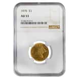 1878 $3 Indian Princess Head Gold Coin NGC AU 53