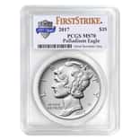 2017 1 oz Palladium American Eagle PCGS MS 70 First Strike (225th Annv.)