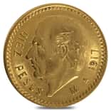 1917 Mexico 10 Pesos Gold Coin AU AGW .2411 oz