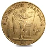 20 Francs French Lucky Angel Gold Coin AGW .1867 oz Avg Circ (Random Year)