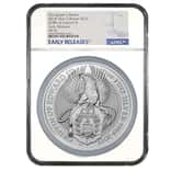 2018 Great Britain 10 oz Silver Queen's Beasts (Griffin) Coin NGC MS 70 ER