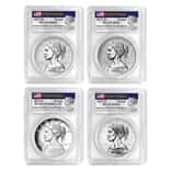 2017 American Liberty 225th Anniversary Silver 4-Medal Set PCGS MS/SP/PF 69 FS