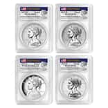 2017 American Liberty 225th Anniversary Silver 4-Medal Set PCGS MS/SP/PF 70 FS