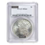 1878-1904 Morgan Silver Dollar $1 PCGS MS 64 (Random Year)