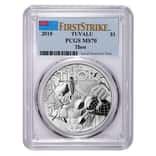 2018 1 oz Tuvalu Thor Marvel Series Silver PCGS MS 70 FS (Flag Label)