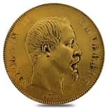 50 Francs French Gold Napoleon III AGW .4667 oz Avg Circ (Random Year, 1855-1868)