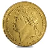 1821-1830 British Gold Sovereign George IV (Abrasions)