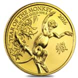 2016 Great Britain 1/4 oz Gold Year of the Monkey BU