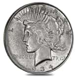 1934 Silver Peace Dollar AU