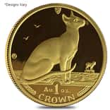 1 oz Isle of Man Gold Cat BU/Proof .9999 Fine (Random Year)