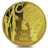 2018 1 oz South Korea Gold Tiger Medal BU