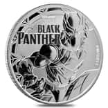 2018 1 oz Tuvalu Black Panther Marvel Series Silver Coin .9999 Fine Silver BU In Cap