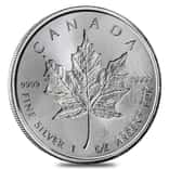 2018 1 oz Silver Canadian Incuse Maple Leaf .9999 Fine $5 Coin BU