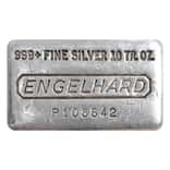 10 oz Engelhard Silver Bar .999+ Fine (10th Series, P Prefix Variation)