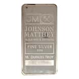10 oz Johnson Matthey Silver Bar (R-Serial Number Prefix)