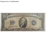 $10 Silver Certificate Currency Note Blue Seal Cull (Random Year)