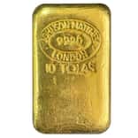 10 Tolas Johnson Matthey 3.75 oz Hand Poured Gold Bar