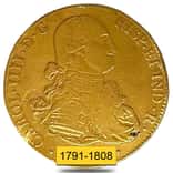 1791-1808 Spain 8 Escudos Gold Coin Ex Jewelry (Random Year)