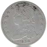 1815-1838 Capped Bust Quarter 25C Silver Coin Fine Cleaned (Random Year)