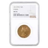1815 Italian States Parma Gold 40 Lire Maria Luigia NGC AU 55