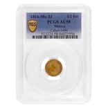 1816 JJ Mexico 1/2 Escudo Ferdinand VII Gold Coin PCGS AU 58