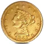 1851-O $2.5 Liberty Head Quarter Eagle Gold Coin Ex-Jewelry
