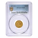 1851-O $2.5 Liberty Head Quarter Eagle Gold Coin PCGS VF 20