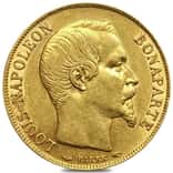 1852 France 20 Francs Louis-Napoleon Gold Coin Avg Circ