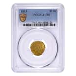 1853 $2.5 Liberty Head Quarter Eagle Gold Coin PCGS AU 58